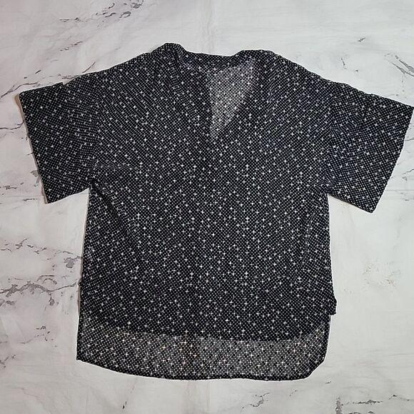 CAbi Black Polka Dot Oversized Top - Picture 5 of 5